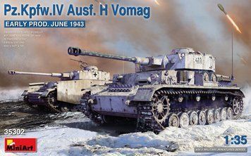 Немецкий средний танк 1/35 Pz.Kpfw.IV Ausf. H Vomag июнь 1943 MiniArt 35302 , сборная модель танка Миниарт MA35302 фото