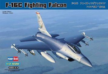 Збірна модель 1/72 американський винищувач-перехоплювач F-16C Fighting Falcon HobbyBoss HB80274 HB80274 фото
