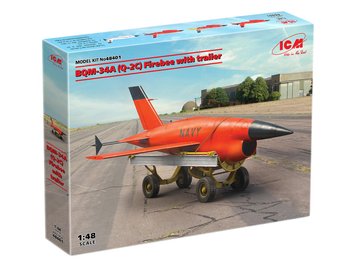 Сборная модель ICM 1/48 Q-2С ВQM-34А Firebee с тележкой 1 самолет и тележка 48401 ICM48401 фото