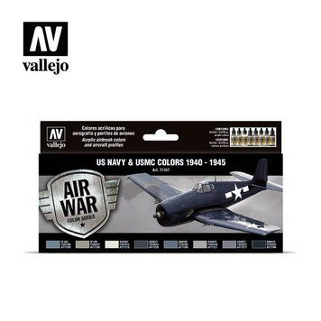 Набор акриловых красок для аэрографа Model Air Военная Авиация США во Второй Мировой (US Army Air Corps European Theater Operations (ETO) WWII) 8 шт VAL 71182 VAL 71182 фото