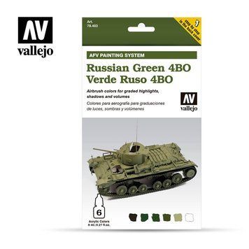 Набір акрилових фарб для аерографа Model Air Зелений 4BO (Green 4BO) 6 шт VAL 78403 VAL 78403 фото
