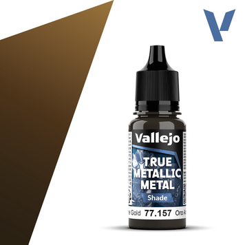 Акрилова фарба Таємничо-золотий Темний тон (Arcane Gold Shade) Vallejo True Metallic Metal VAL 77157 VAL 77157 фото