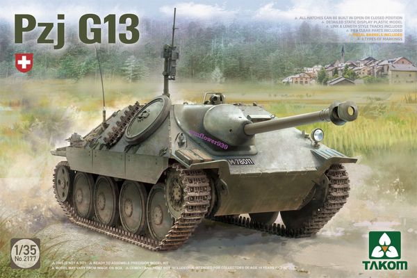 Сборная модель Танк 1/35 Pzj G13 Хетцер Таком 2177 2177 фото