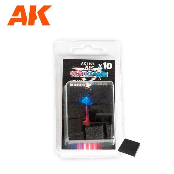 Підставка для фігур квадратна 20 x 20мм (Plastic Wargame Square Base) AK-Interactive AK1106 AK1106 фото