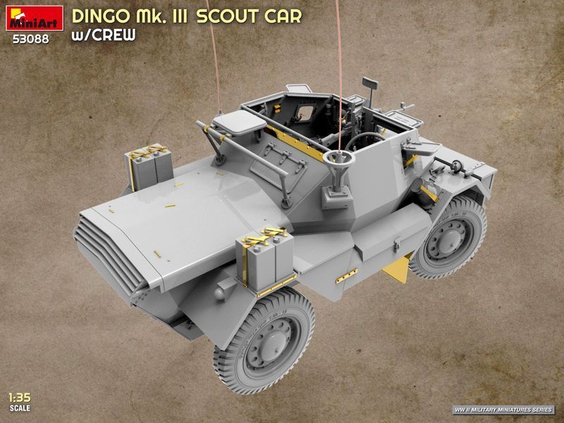Британский бронеавтомобиль с экипажем 1/35 Dingo Mk.III MiniArt 53088 , сборная модель бтр Динго Миниарт MA53088 фото