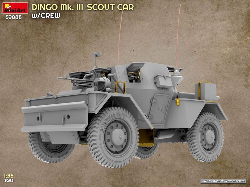 Британский бронеавтомобиль с экипажем 1/35 Dingo Mk.III MiniArt 53088 , сборная модель бтр Динго Миниарт MA53088 фото
