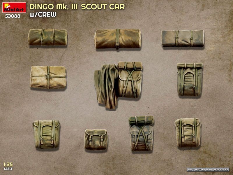 Британский бронеавтомобиль с экипажем 1/35 Dingo Mk.III MiniArt 53088 , сборная модель бтр Динго Миниарт MA53088 фото