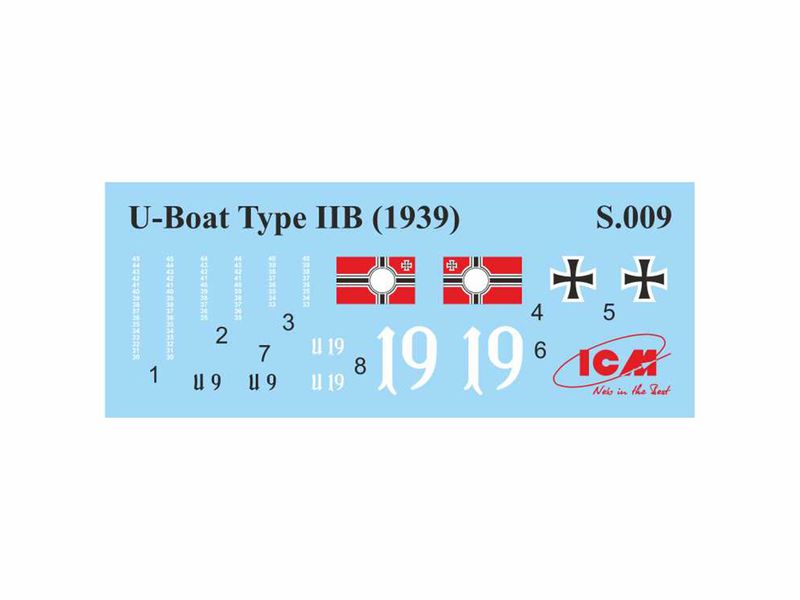 Сборная модель ICM - Подводная лодка типа IIВ, немецкая подводная лодка (1939 г.) (S.009) ICMS009 фото