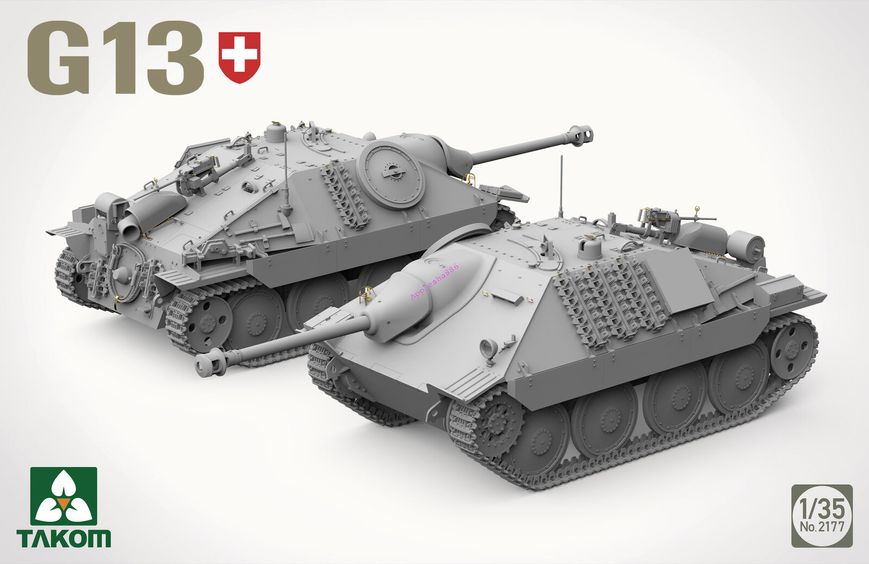 Збірна модель Танк 1/35 Pzj G13 Hetzer Takom 2177 2177 фото