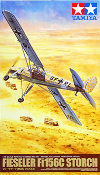 Німецький розвідник 1/48 Fieseler Fi 156C Storch Tamiya 61100 , збірна модель літак Фізлер Тамія TAM61100 фото