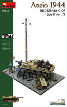 Ремонт ПТ-САУ в польових умовах 1/35 Stug III. Ausf. G. (Анціо, 1944) MiniArt 36072 , діорама Штуг Мініарт MA36072 фото