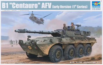 Итальянский истребитель танков 1/35 B1 Centauro Early (1st Series) Trumpeter 01562 , сборная модель Центавр TR01562 фото