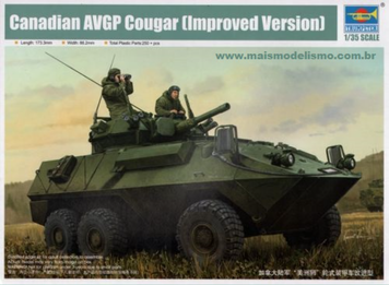 Канадская боевая машина пехоты 1/35 AVGP Cougar (Improved) Trumpeter 01504 , сборная модель бмп Трумпетер TR01504 фото