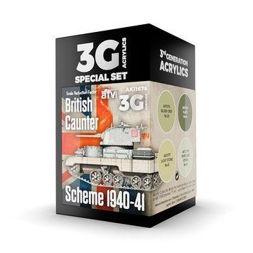 Набір акрилових фарб Схема &laquo;Каунтер&raquo; Британської армії 1940-1941 (British Caunter Scheme 1940-1941) 4 шт AK-Interactive AK11676 AK11676 фото