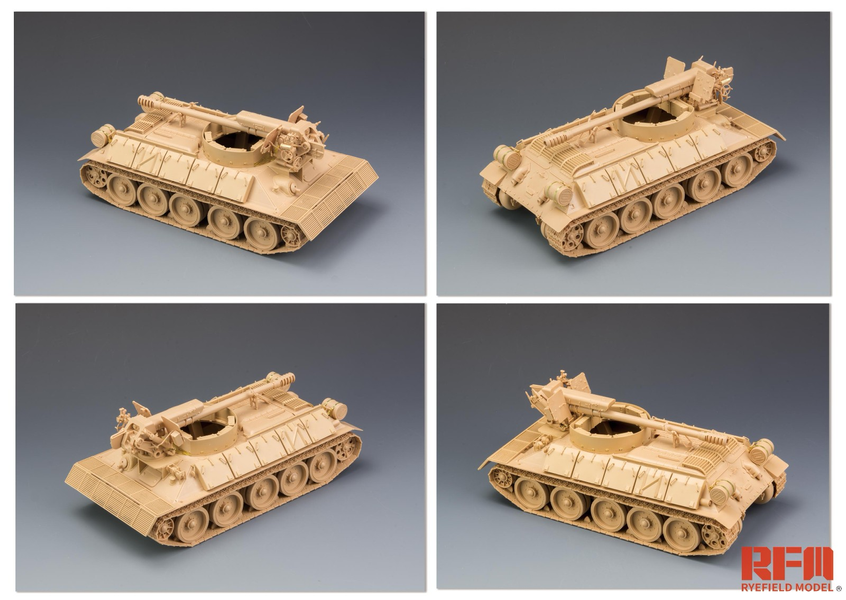 Сирійська самохідна гаубиця 1/35 Т-34/122 (Д-30 на базі Т-34) Rye Field Model RM-5030 , збірна модель РФМ RM-5030 фото