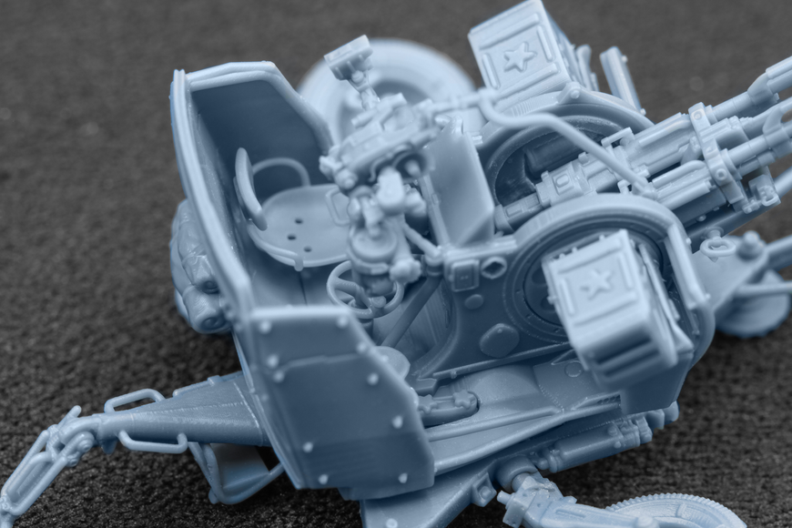 Радянська зенітна установка 1/72 ЗУ-23-2 з броньованими щитами Scale X SM-72201 , збірна модель ЗУ Скейл Х SM-72201 фото