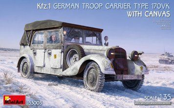 Немецкий штабной автомобиль 1/35 Kfz.1 Type 170VK MiniArt 53003 , сборная модель автомобиль Кфц Миниарт MA53003 фото