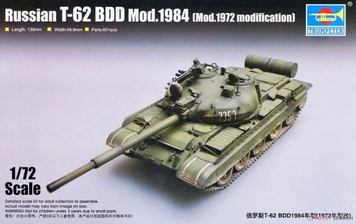 Советский основной боевой танк 1/72 Т-62Д мод. 1984 (BDD) Trumpeter 07148 , сборная модель танка Трумпетер TR07148 фото