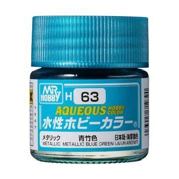 Акриловая краска Aqueous Hobby Colors Голубовато-зеленый металлик (Metallic Blue Green) Mr.Hobby H063 H063 фото