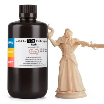 Фотополимерная смола ELEGOO ABS-Like 3.0 plus resin "Beige" (бежевая) 1кг 50.103.0209 фото