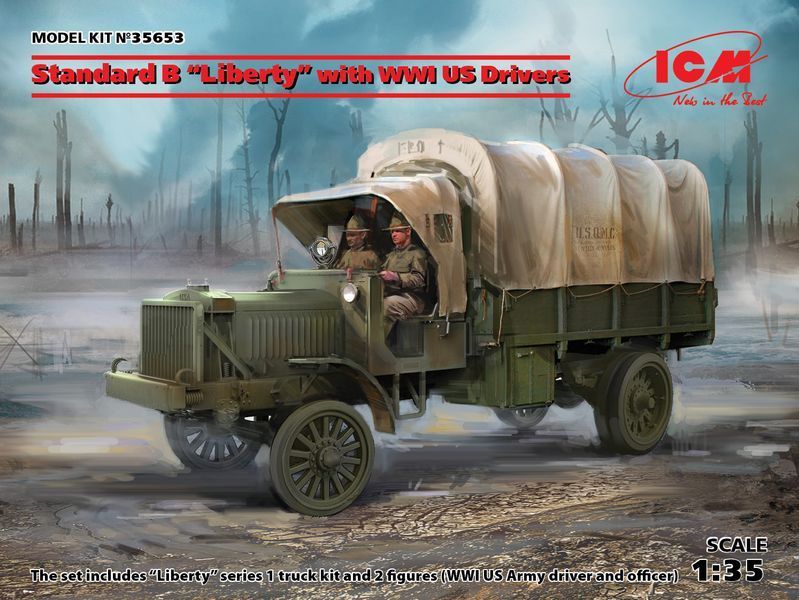 Збірна модель ICM 1/35 Standard B &ldquo;Liberty&rdquo; з водіями США I СВ (35653) ICM35653 фото