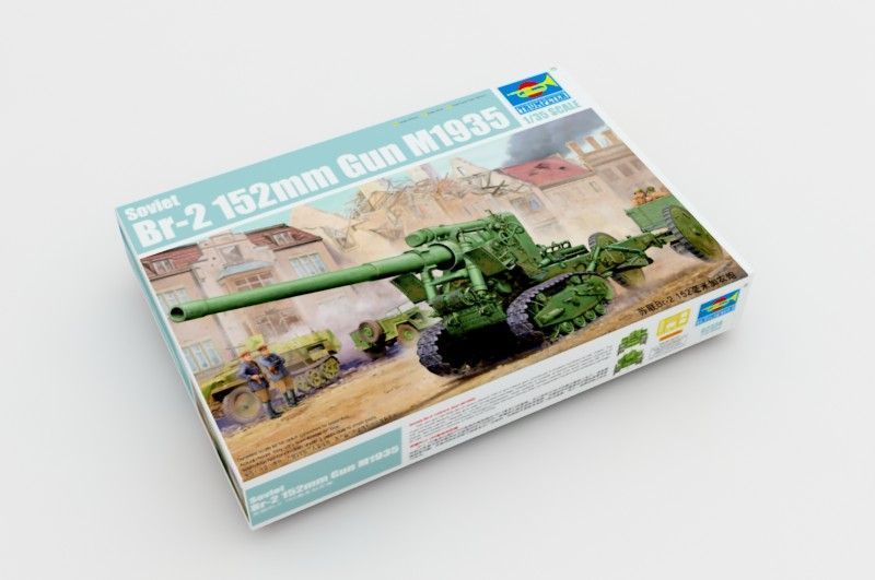 Советская крупнокалиберная пушка 1/35 152-мм Бр-2 мод. 1935 Trumpeter 02338 , сборная модель Бр2 Трумпетер TR02338 фото