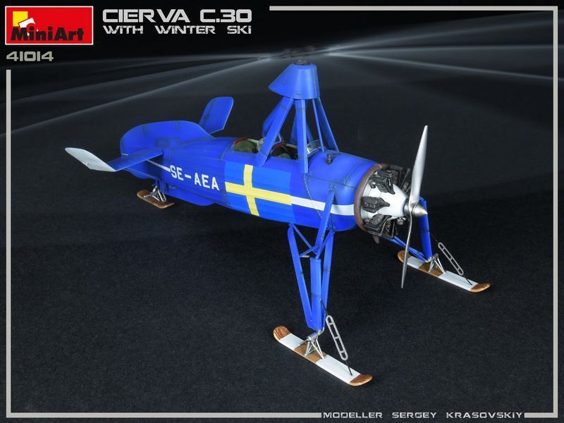 Британський гірокоптер 1/35 Cierva C.30 Ski MiniArt 41014 , збірна модель автожир Сіевра Мініарт MA41014 фото