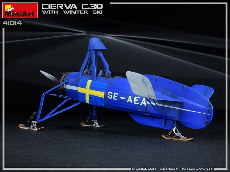 Британський гірокоптер 1/35 Cierva C.30 Ski MiniArt 41014 , збірна модель автожир Сіевра Мініарт MA41014 фото