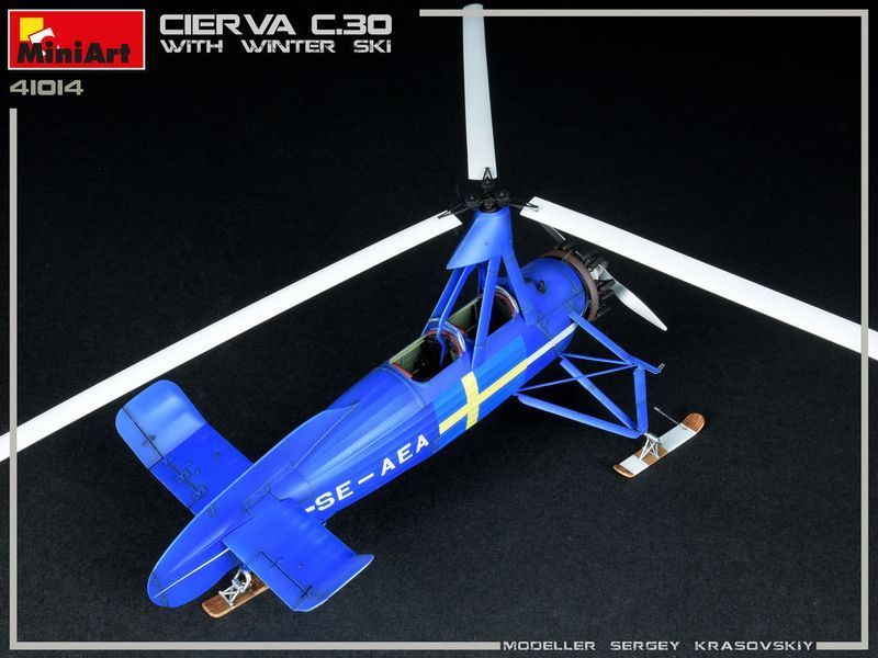 Британський гірокоптер 1/35 Cierva C.30 Ski MiniArt 41014 , збірна модель автожир Сіевра Мініарт MA41014 фото