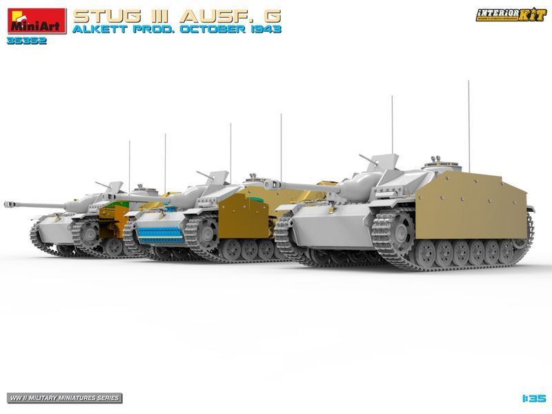 Німецька протитанкова САУ 1/35 StuG III Ausf. G Alkett Prod жовтень 1943 MiniArt 35352 MA35352 фото