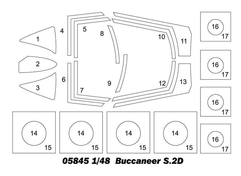 Британский палубный штурмовик 1/48 Blackburn Buccaneer S.2D Trumpeter 05845 , сборная модель Трумпетер TR05845 фото