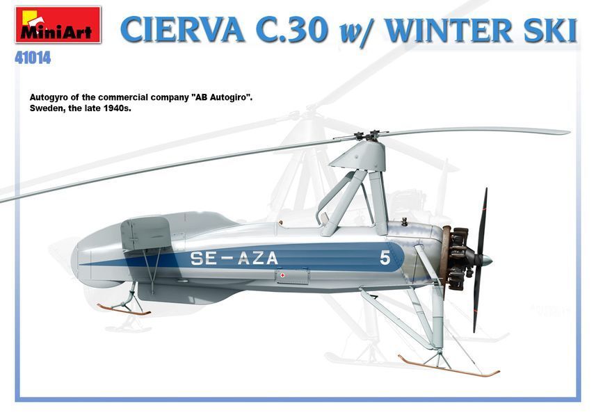 Британський гірокоптер 1/35 Cierva C.30 Ski MiniArt 41014 , збірна модель автожир Сіевра Мініарт MA41014 фото