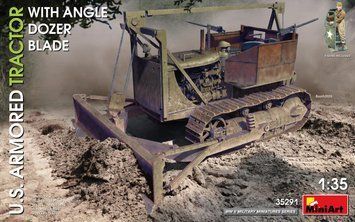 Американський військовий бульдозер 1/35 (U.S. Armored Tractor Caterpillar D7 Angle Dozer Blade) MiniArt 35291 MA35291 фото
