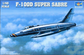 Американский истребитель 1/48 North American F-100D Super Sabre Trumpeter 02839 , сборная модель Трумпетер TR02839 фото