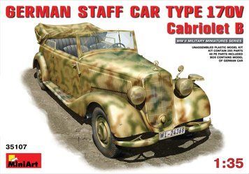 Немецкий автомобиль 1/35 MB 170V Cabriolet MiniArt 35107 , сборная модель Миниарт MA35107 фото