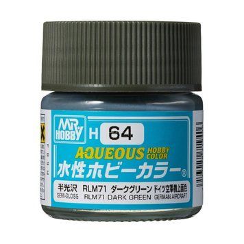 Акриловая краска Aqueous Hobby Colors Темно-зеленый (RLM71 Dark Green) Mr.Hobby H064 H064 фото