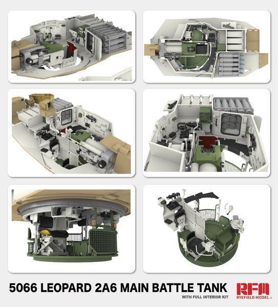 Немецкий основной боевой танк 1/35 Leopard 2A6 Rye Field Model 5066, сборная модель обт Леопард РФМ RM-5066 фото