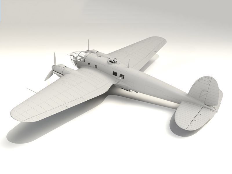 Сборная модель ICM 1/48 He 111H-20, Немецкий бомбардировщик 2 Мировой войны 48264 ICM48264 фото