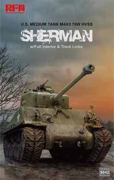 Американский средний танк 1/35 M4A3(76)W HVSS Sherman &laquo;Easy Eight&raquo; Rye Field Model RM-5042 , сборная модель RM-5042 фото