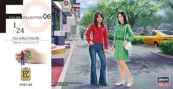 Сборная модель 1/24 Девушки из 70-х (70's Girls) 2 шт Hasegawa 29106 HS29106 фото