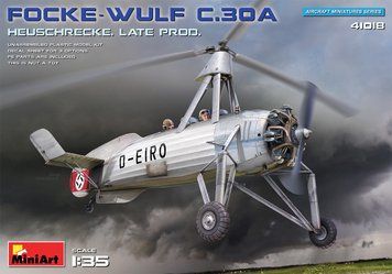Немецкий гирокоптер 1/35 Focke-Wulf Fw C.30A Heuschrecke Late MiniArt 41018 , сборная модель Сиевра Миниарт MA41018 фото