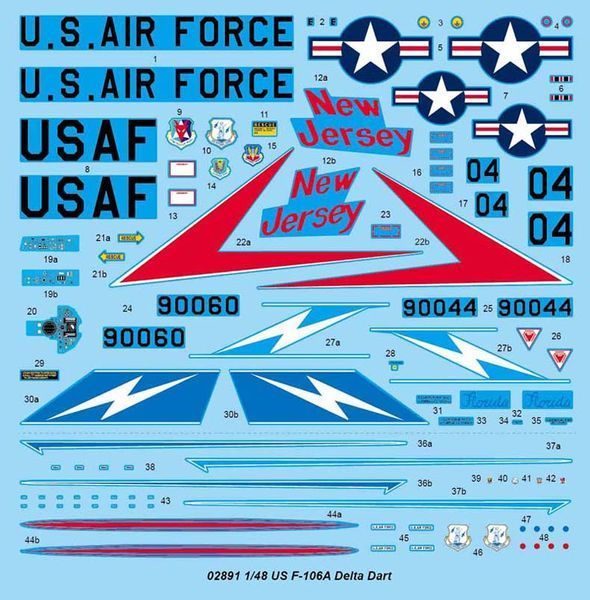 Американський винищувач-перехоплювач 1/48 Convair F-106A Delta Dart Trumpeter 02891 , збірна модель Трумпетер TR02891 фото