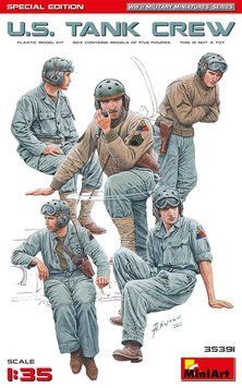 Американский танковый экипаж 1/35 (U.S. Tank Crew) MiniArt 35391 , сборная модель танкистов США Миниарт MA35391 фото