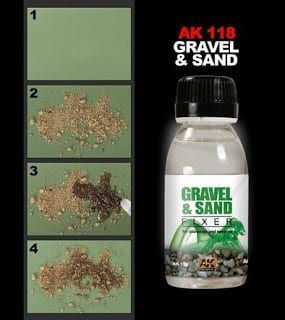Фіксатор всіх видів землі піску та графію (Gravel & Sand Fixer) AK-Interactive AK118 AK118 фото