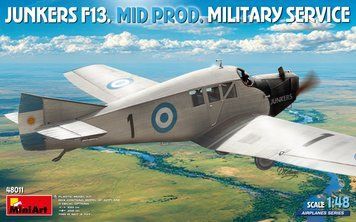 Німецький транспортний літак 1/48 Junkers F13 Military Service MiniArt 48011 , збірна модель Юнкерс Мініарт MA48011 фото