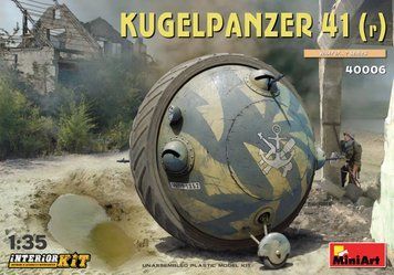 Немецкий трофейный сферический танк 1/35 Kugelpanzer 41(r) Interior Kit MiniArt 40006 , сборная модель Миниарт MA40006 фото