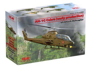 Сборная модель ICM 1/32 AH-1G Cobra раннего производства, Американский ударный вертолет 32060 ICM32060 фото
