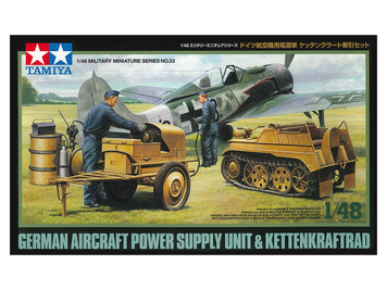 Німецький напівгусеничний мотоцикл з причепом 1/48 Kettenkrad Anlasswagen Tamiya 32533 , збірна модель Тамія TAM32533 фото