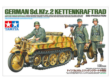 Німецький напівгусеничний мотоцикл 1/35 Sd.Kfz. 2 Kettenkraftrad Tamiya 35377 , збірна модель Кеттенкрад Тамія TAM35377 фото