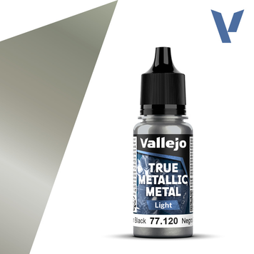 Акриловая краска Обсидианово-черный Светлый тон (Obsidian Black Light) Vallejo True Metallic Metal VAL 77120 VAL 77120 фото